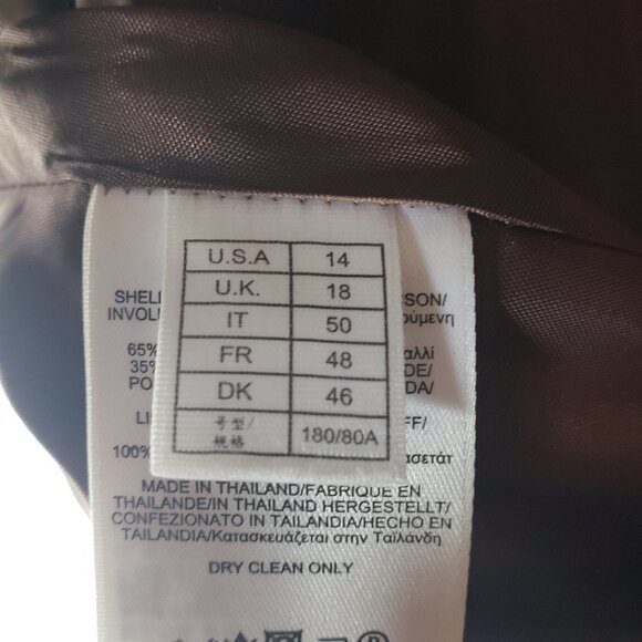 Brooks Brothers Women's Sz 4 100% Wool Brown Knit Skirt w/ Split(653) - Picture 6 of 7